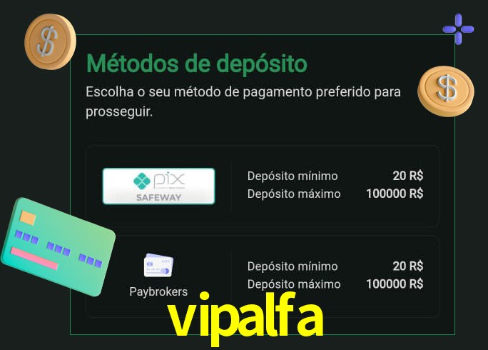 O cassino vipalfa oferece uma grande variedade de métodos de pagamento